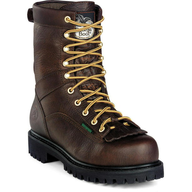 Georgia Boot Mens 8 Safety Toe Logger Boot 
